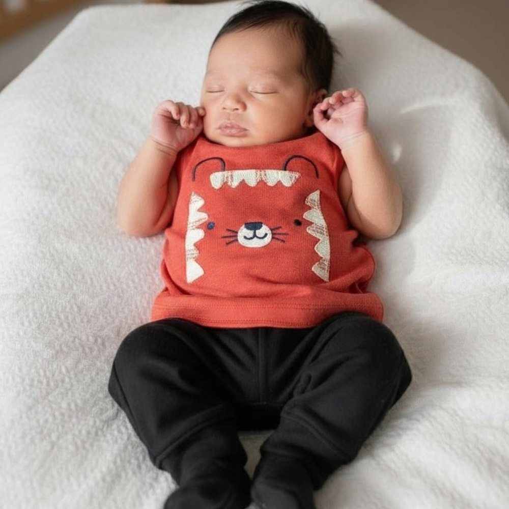 Carter's Orange Tank Top with Bear Design